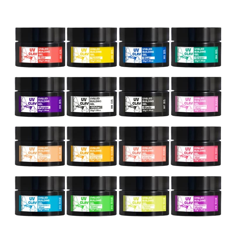 16 colori di pasta in resina UV - 30g/10.06oz per flacone, un adesivo multifunzionale adatto per artigianato, opere d'arte, stampi