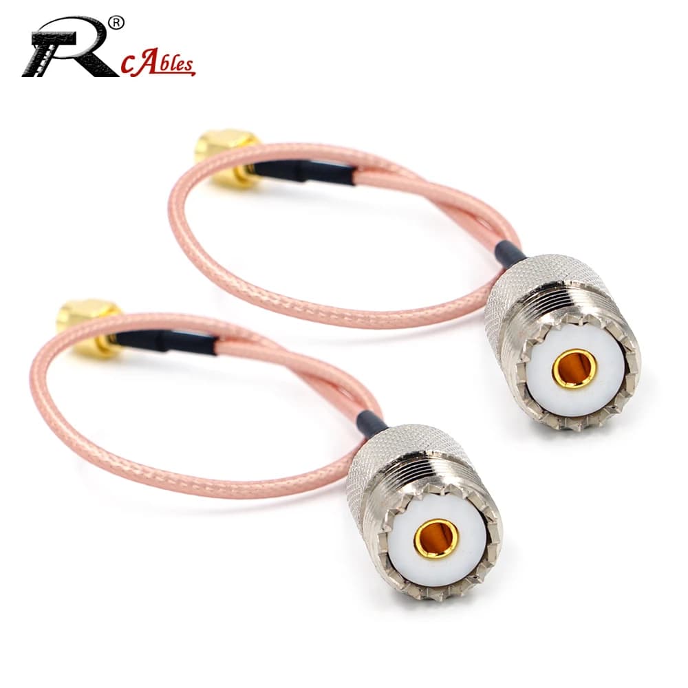1PC SO239 UHF Femmina PL259 UHF Maschio a SMA Maschio Spina Adattatore A Crimpare RF Coassiale RG316 Cavo Jumper Pigtail WIFI Router Antenna