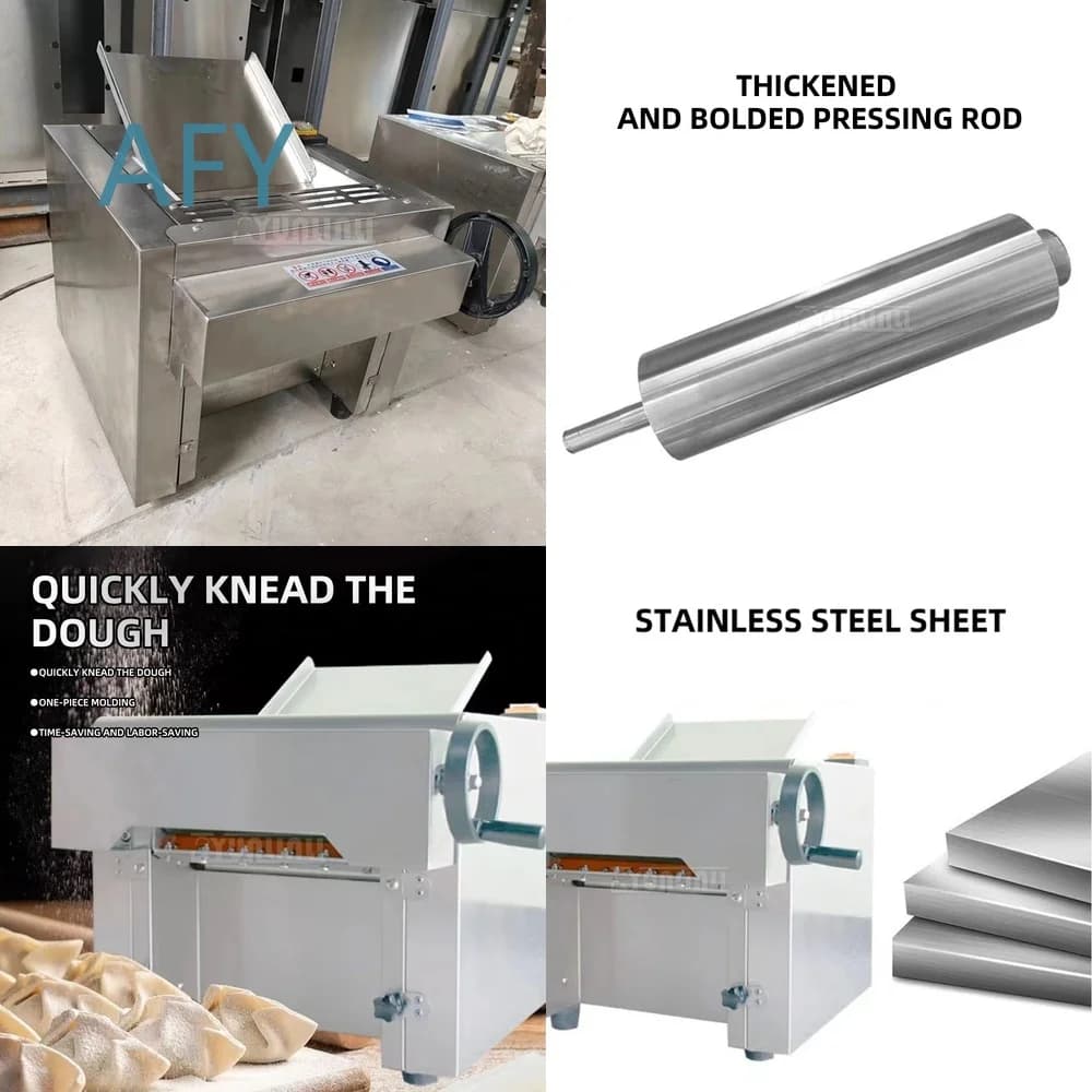 High-Speed Desktop Noodle Press for Commercial Kneading Machine Adjustable Thickness Pasta Maker for Kitchen Use Food