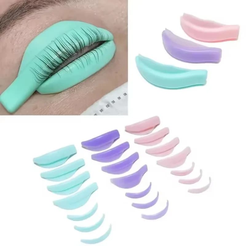 5/7/14Pairs Reusable Lash Lift Shield Pad Eeyelash Curling Iron Silicone Eyelashe Curler Accessories Applicator Makeup Tool
