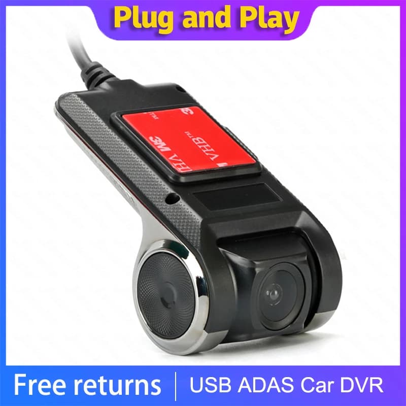 Car Dash Cam USB HD 1080P grandangolare registratore per fotocamera per Auto anteriore ADAS Dashcam versione notturna Android DVR registratore automatico