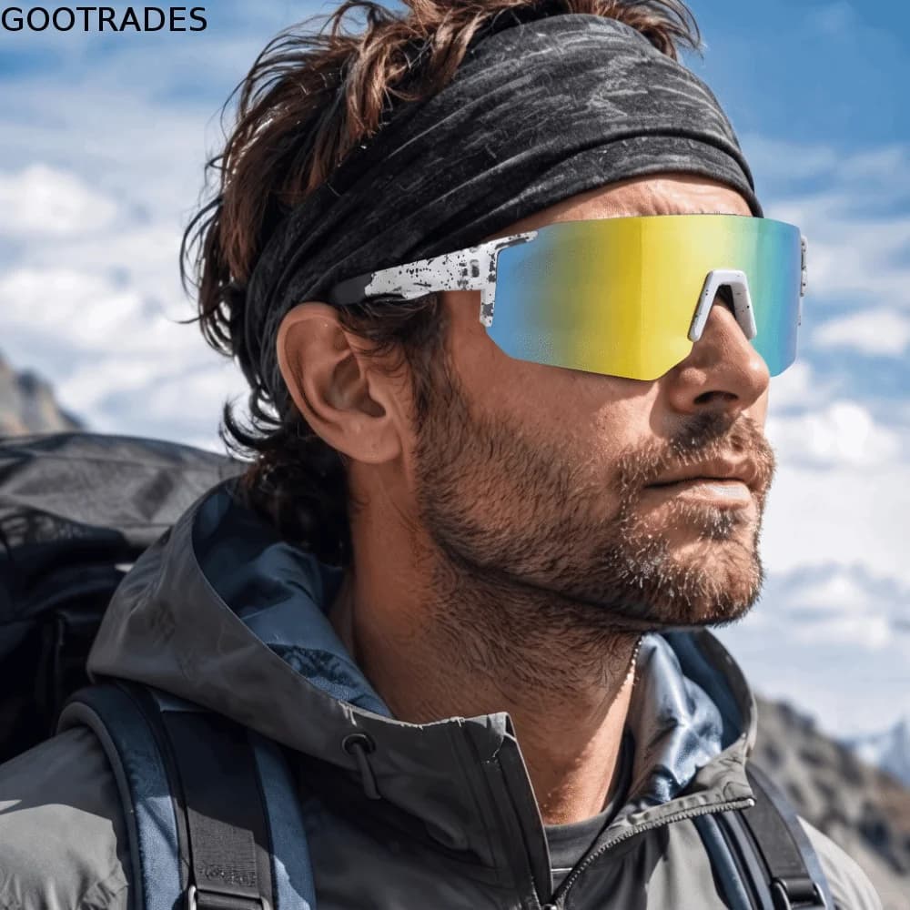 Eyewear Big Size Ski Sunglasses Large Frame Protective Lenses Riding Sunglasses UV400 Protection Square Shape Ski Goggles Women