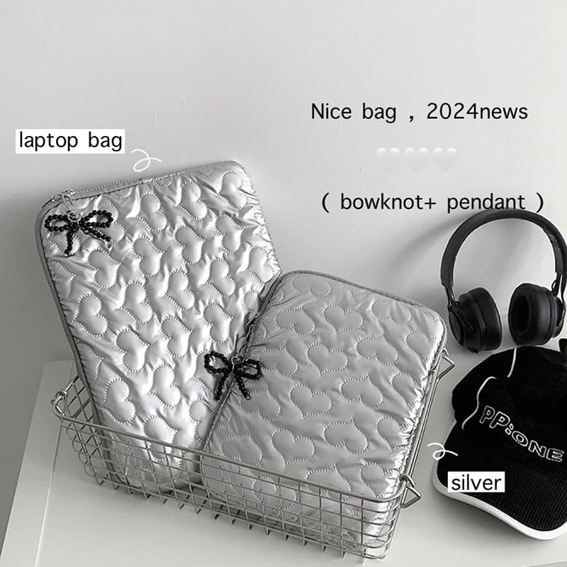 Versione coreana Cute Heart Tablet Bag per Ipad 9.7 10.2 10.5 10.9 Xiaomi 5 6 Samsung Tab 11 pollici 13.3 14 15 15.6 custodia per Laptop