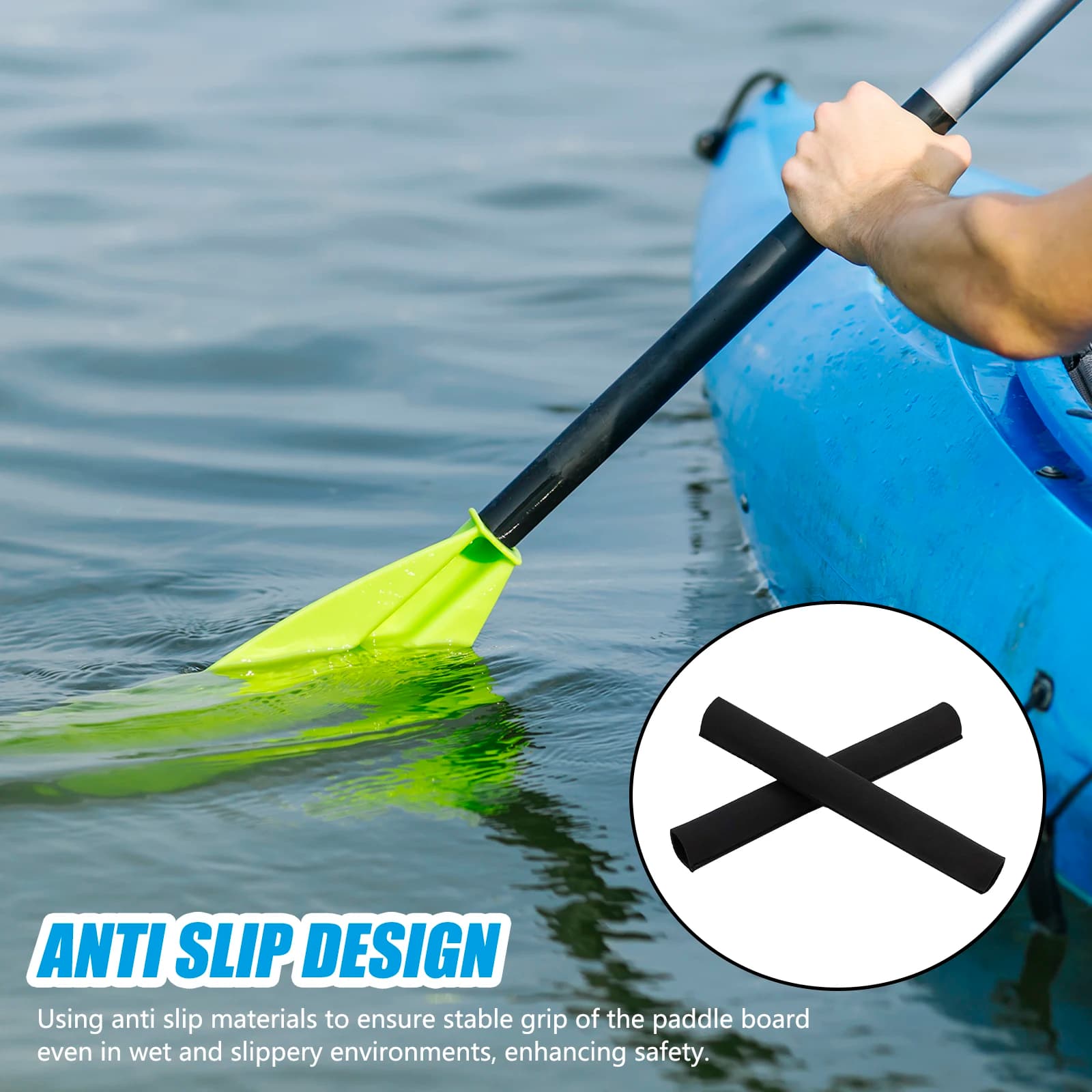 1 paio di manopole per pagaia per kayak Protezioni antiscivolo Manopole per pagaia morbide ultraleggere Accessori per kayak per la maggior parte delle coperture per remo per canoa da kayak