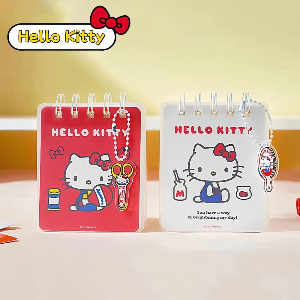 Genuino Sanrio Hello Kitty Flip-Top Spirale Notebook Kawaii Planner portatile Studente Cartoon Cancelleria Scuola Premio Regali per ragazze