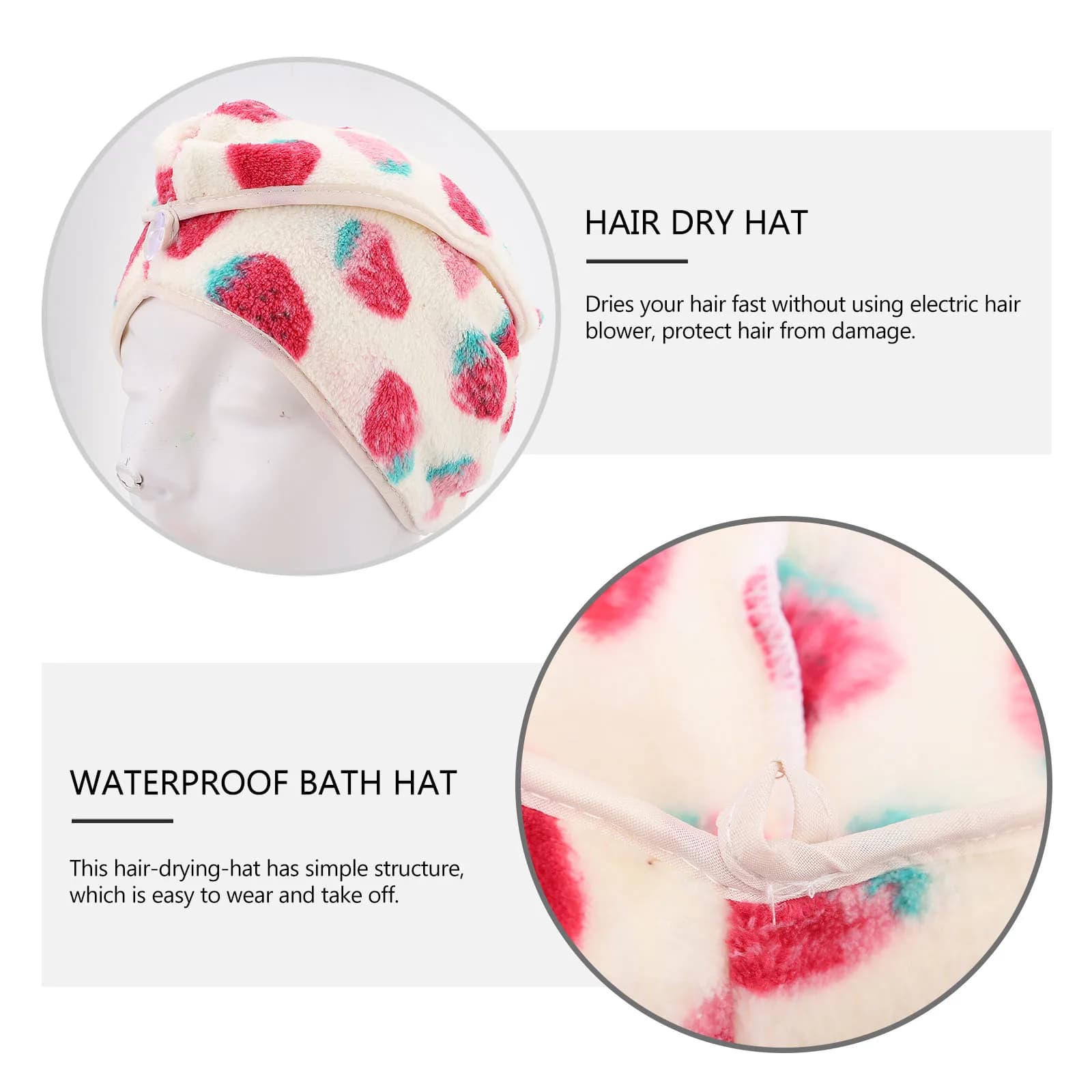 1 pz cappello per la cura dei capelli ad asciugatura rapida cuffia da doccia morbida e assorbente rosa adatto a tutti i tipi di capelli cappello da doccia per la casa