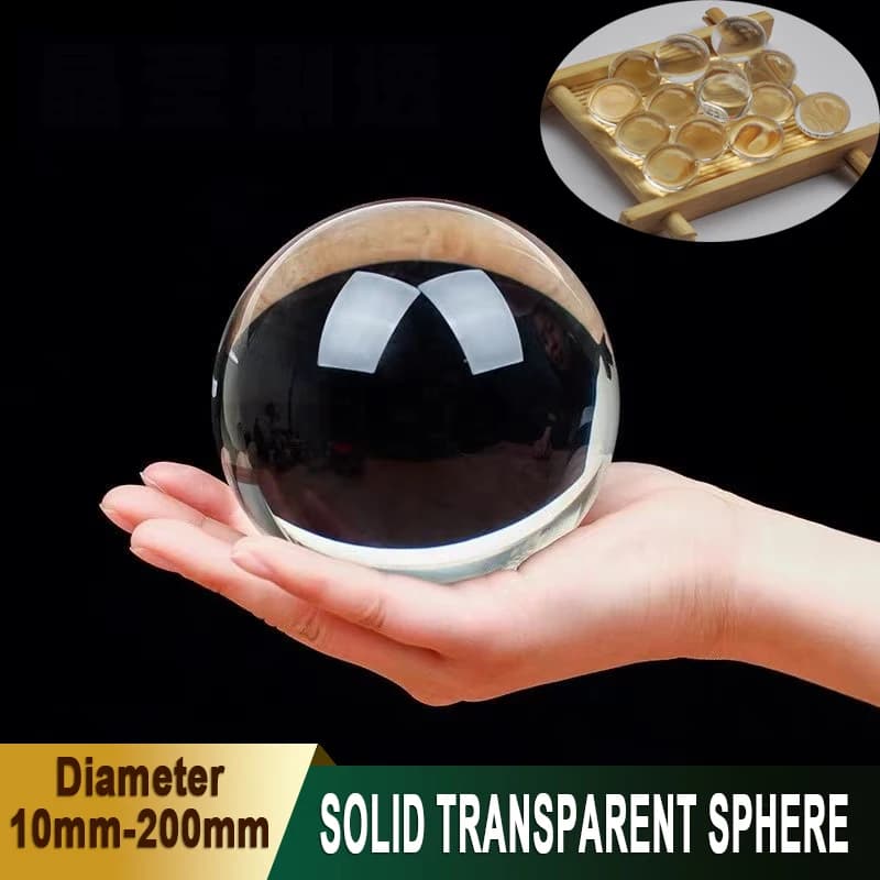 1-10 pezzi diametro 10/12/15/16/18-200mm sfera di cristallo solida in plastica trasparente per magia/arredamento del gioco/pezzi d'arte di decorazione fatti a mano fai da te