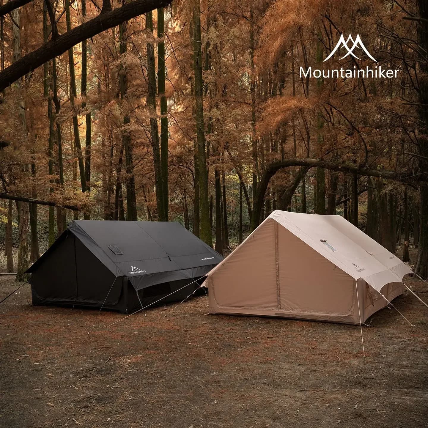 MOUNTAINHIKER 12 ㎡ Tende da Campeggio di Lusso Skylight, Tende Gonfiabili con Connettore per Stufa, per Famiglie da 4/6/8 Persone