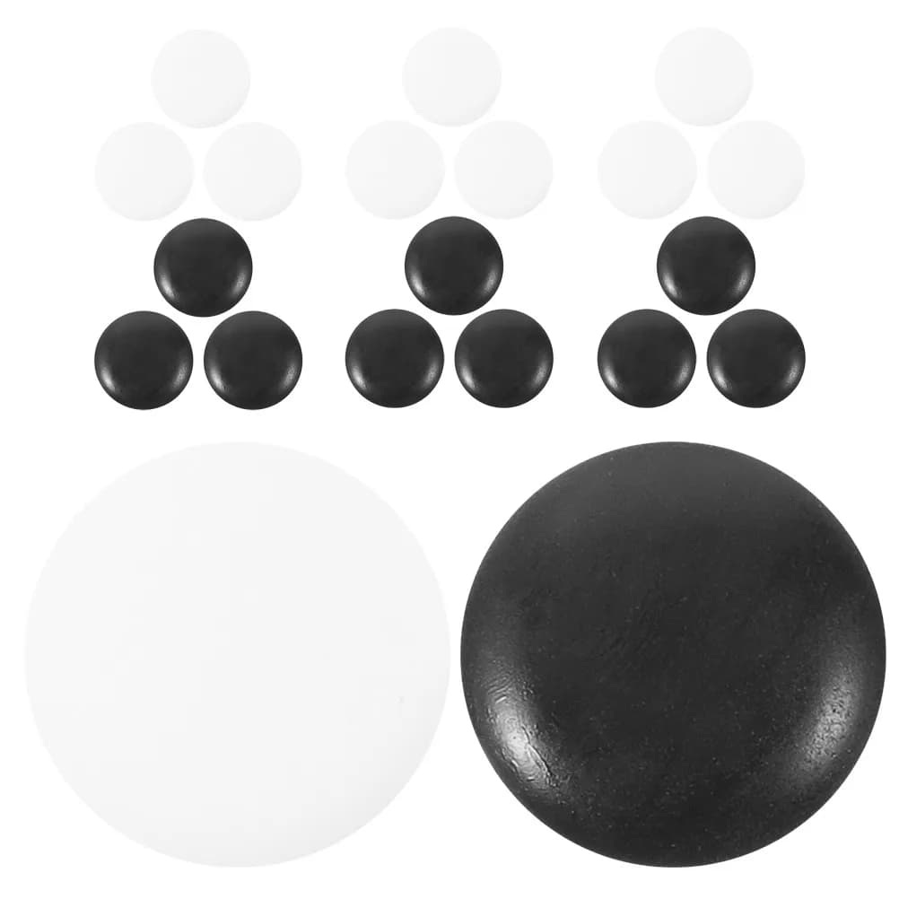 100 Pezzi Autentici per Gioco Go, Tradizionali Pietre di Vetro Bianche e Nere per Giochi da Tavolo Asiatici Classici e Meditazione