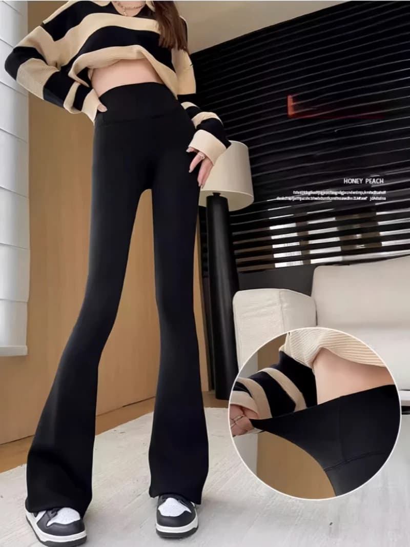 Pantaloni svasati da donna Pantaloni svasati sexy solidi a vita alta solidi Pantaloni svasati di squalo moda casual streetwear Leggings skinny elastici per il sollevamento del sedere