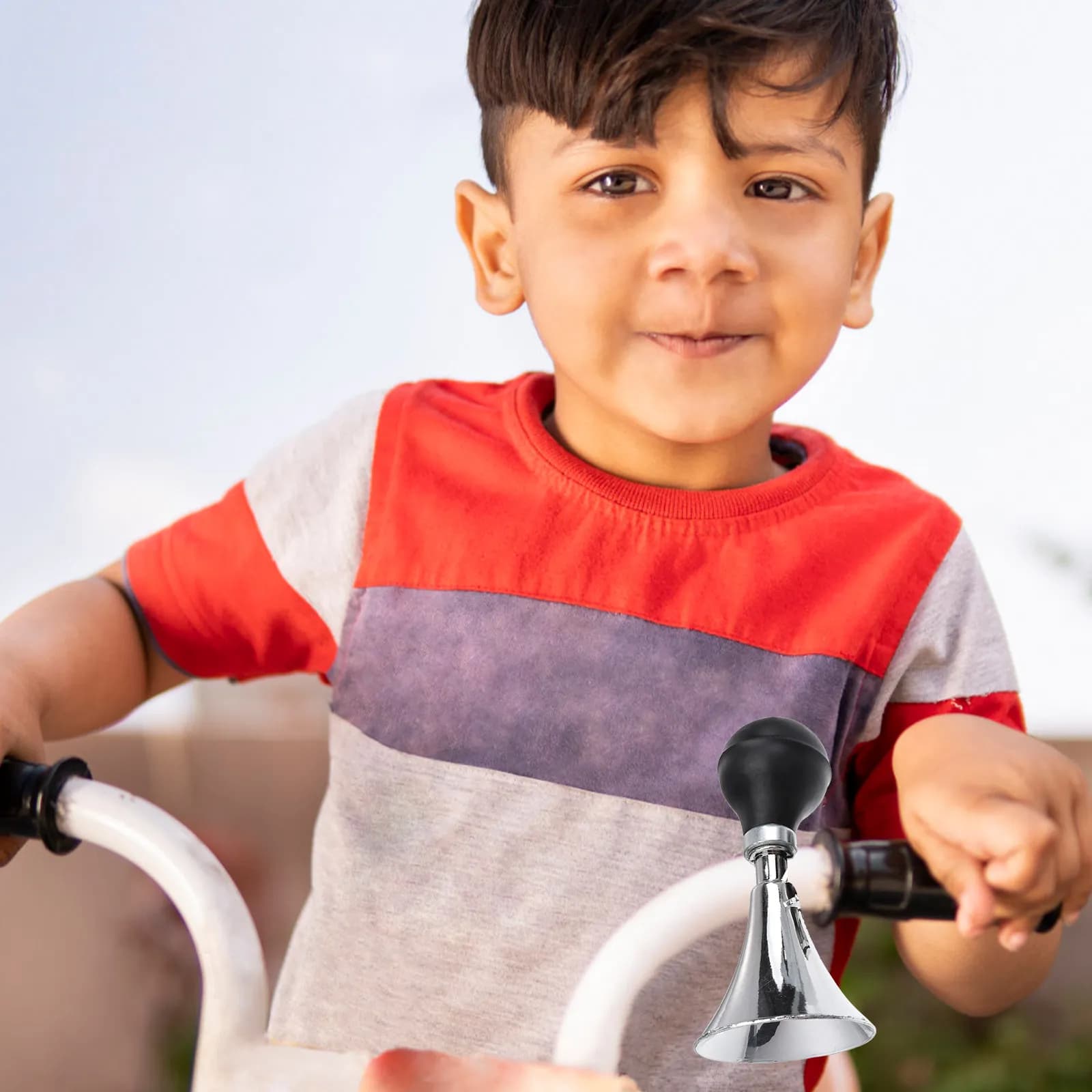 Set di 4 Clacson Elettrici per Bicicletta, Accessori per Ciclismo, Avvisatori Acustici a Pressione d'Aria