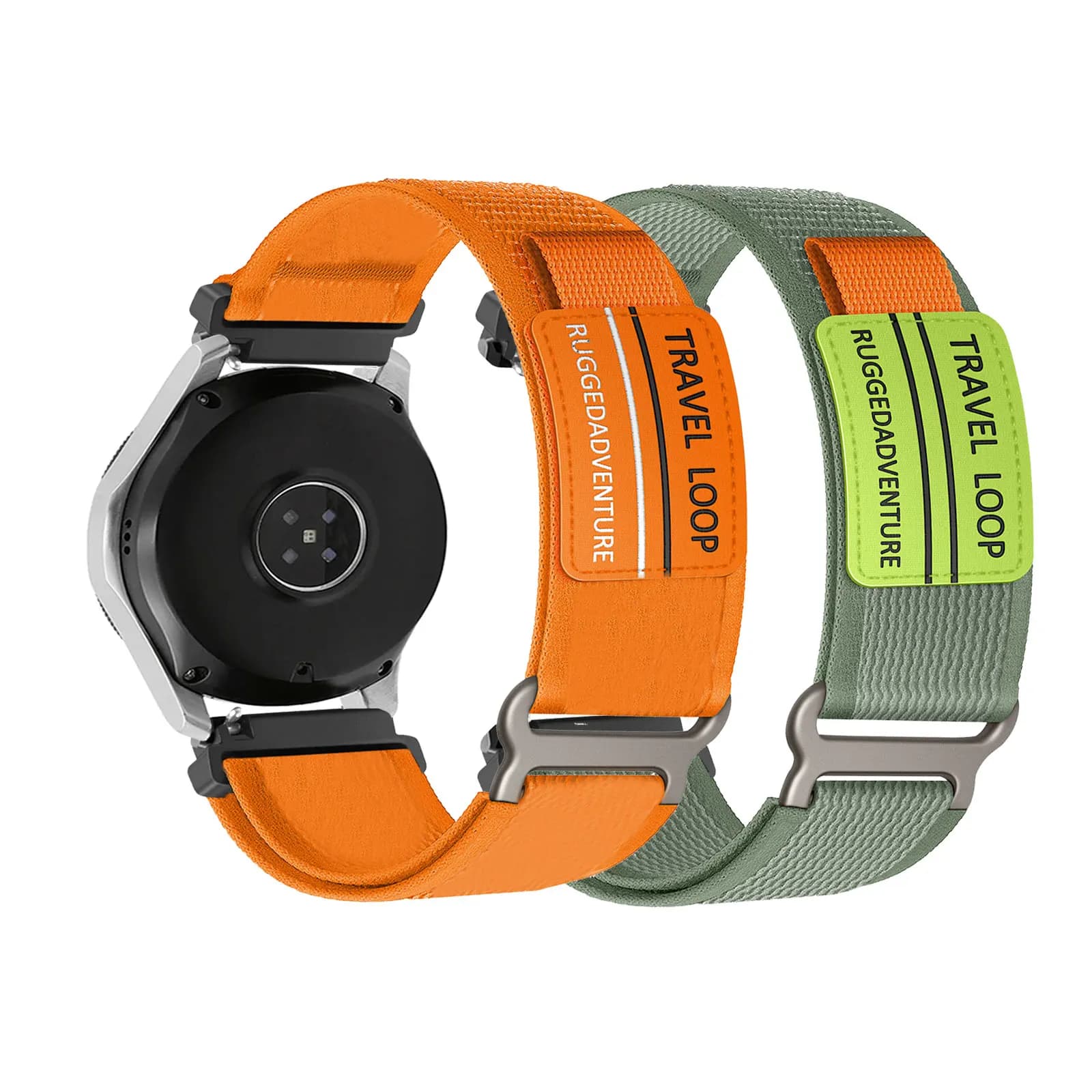 2 fascette in nylon con velcro per Samsung Galaxy Watch 3 45mm/Galaxy Watch 46mm/Gear S3 Frontier/Cassic Strap