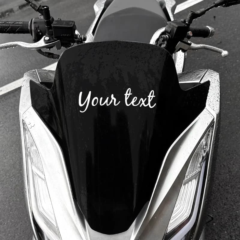 Adesivi in vinile impermeabili personalizzati fai-da-te per casco da moto, tubo superiore MTB, bicicletta - 1 pz, stile scritto a mano, nome personalizzato