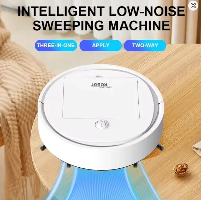 Smart Wireless Robot Vacuum Cleaner 1500Pa 3-in-1 Mopping Sweeping Floor Cleaning for Home Office - Auto Navigational
