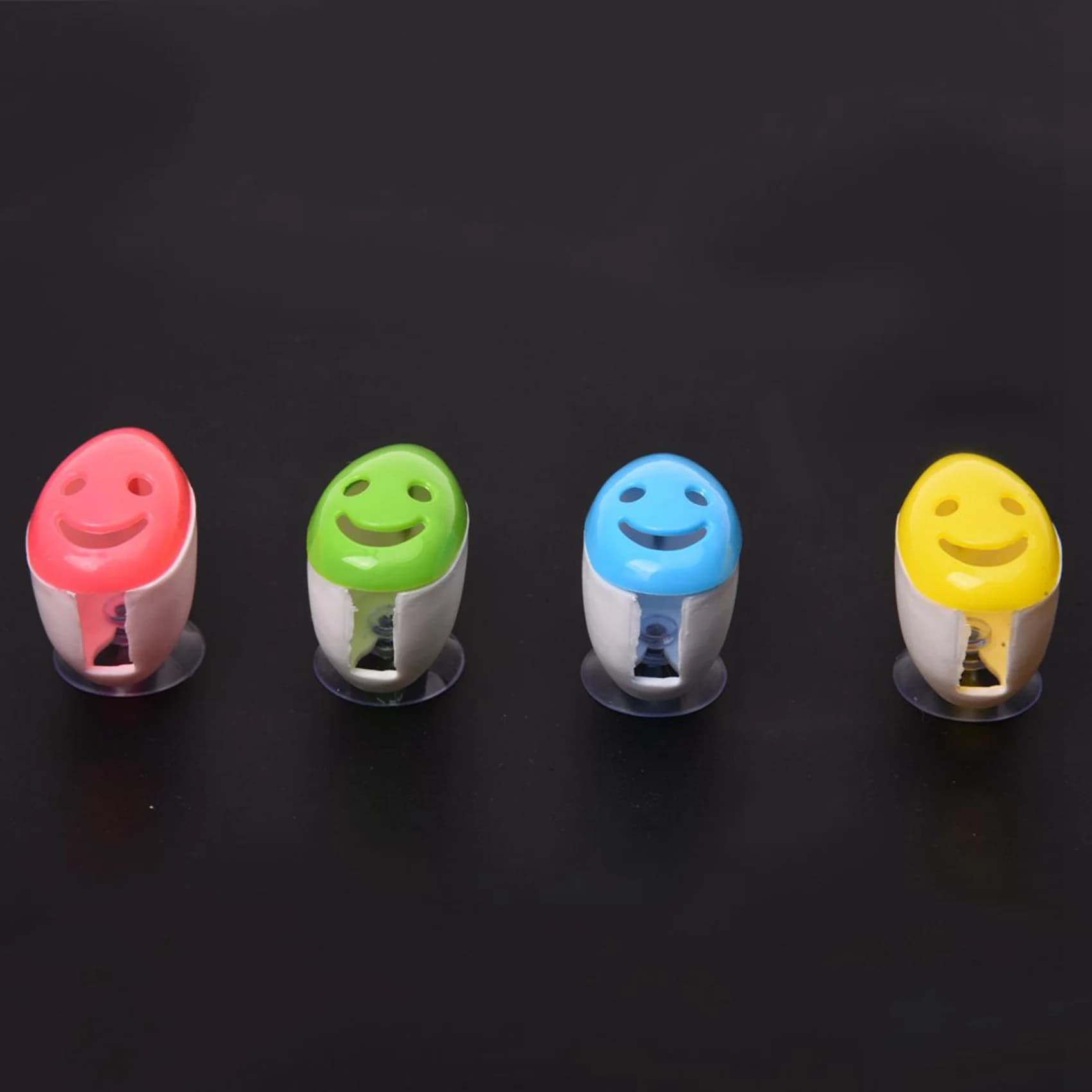 ABMR-8 pezzi Porta spazzolino antibatterico per viso sorridente con vasca a ventosa