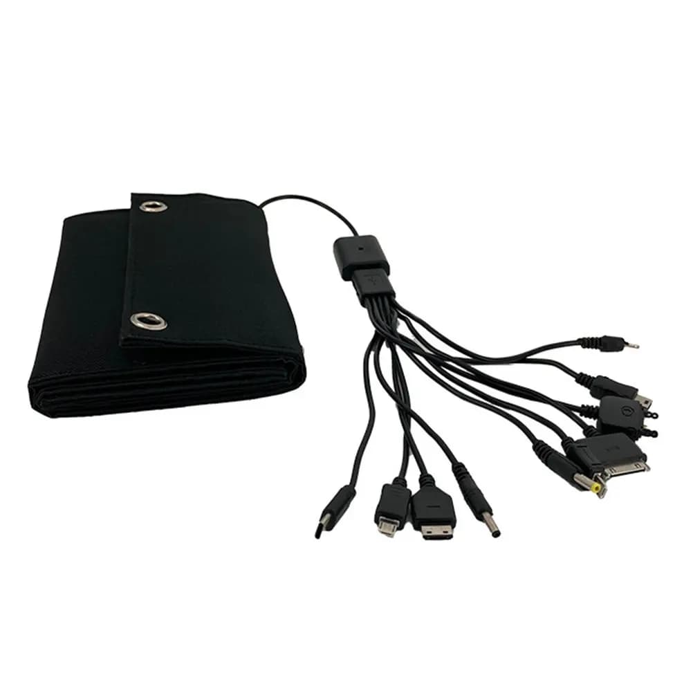 1Set 15W 6V Portable Solar Panel Charger Foldable USB Dc Output for Outdoor Camping Hiking Emergency Rain Resistant