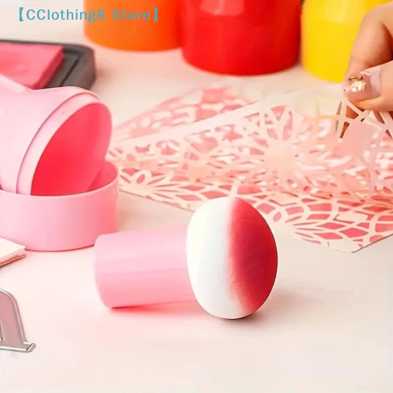 5pcs Stencil Brush Set With Handles Ink Applicator For Scrapbooking, Card Making, Arts Crafts Wet Dry Gourd Sponge DIY【AliS8】