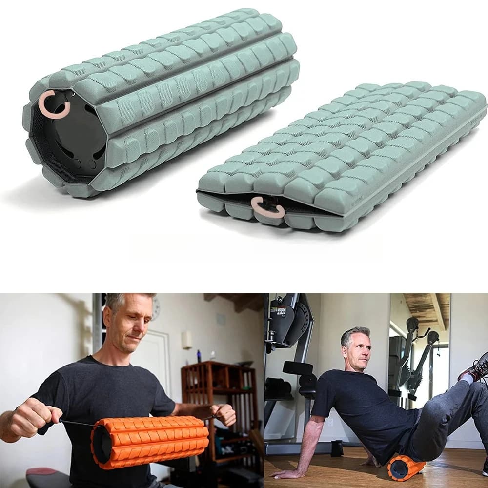Small Foldable Portable Travel Foam Roller for Muscle Recovery