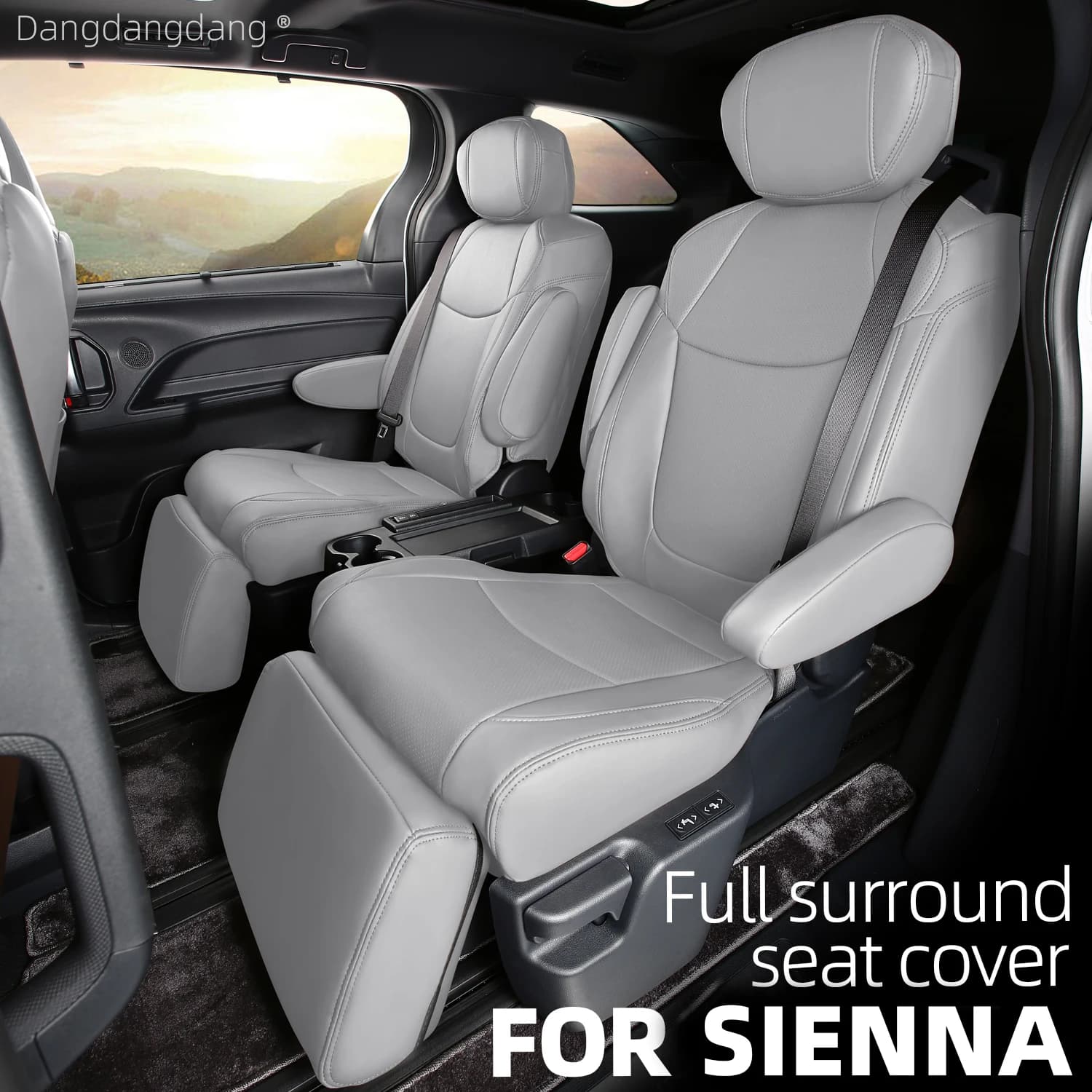 For Toyota Sienna 2026 2022 2010 2011 2012 2013 Set of Custom Ecopelle Covers for 7/8 Posts, Protective Accessories for Interior
