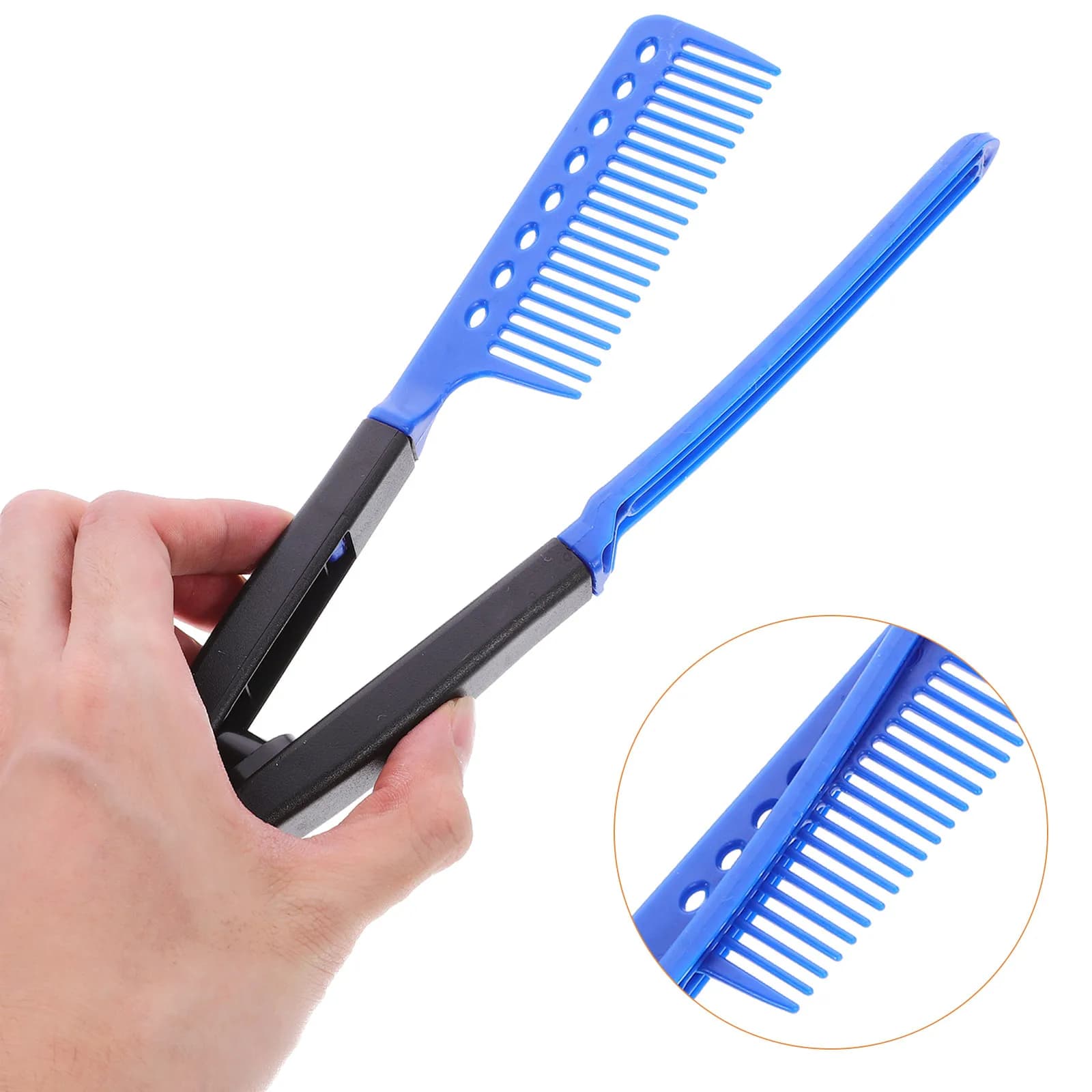 Set of 2 V combs for Hairdressers, Clips for Hairstyles, for Hairstyles in Salone, Short and Medium Hair, Drying Tool with Phon