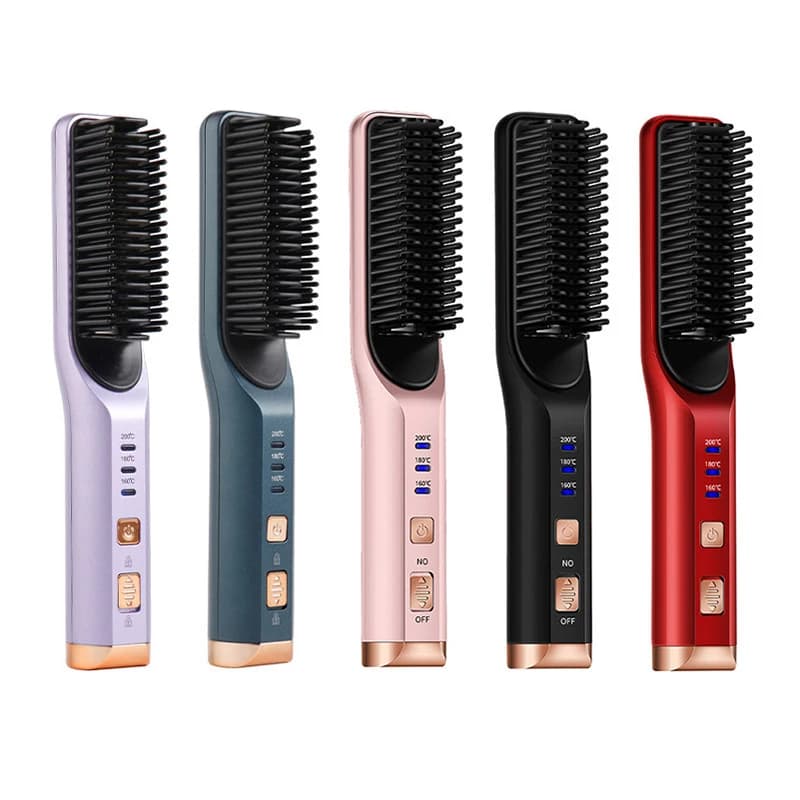 Piastra per Capelli Senza Fili con Pettine, Regalo Creativo per Uomo e Donna