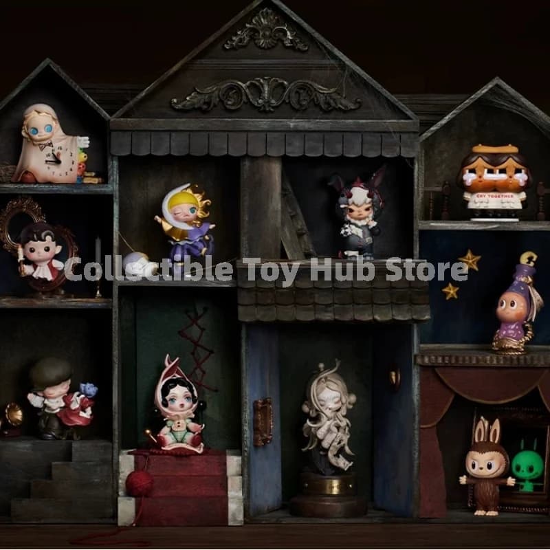 Genuine Pop Mart The Attic Of Oddities Blind Box Figure Retro Gothic Style Desktop Ornament Trendy Collectible Toy Holiday Gift