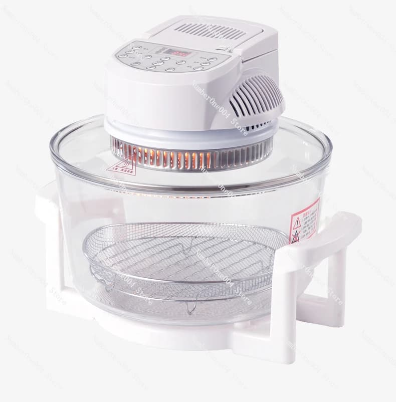 12L Last popular digital halogen convection oven / Turbo flavor wave furnace with glass bowl Clear air cooler