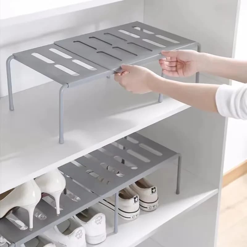 Scarpiera in ABS Scaffale portaoggetti estensibile Portaoggetti per scarpe sotto il lavello Scaffale portaoggetti telescopico Organizzatore per armadio da cucina