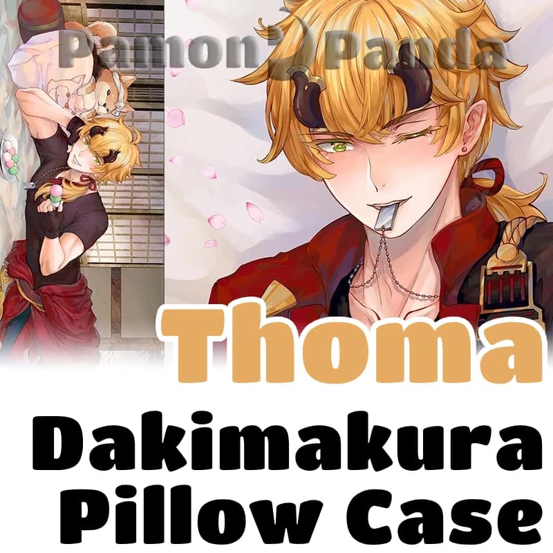Thoma Dakimakura Genshin Impact Game Hugging Pillow Case Full Body Cushion Cover Pillowcase Home Bedding Decor Otaku Gift MYT