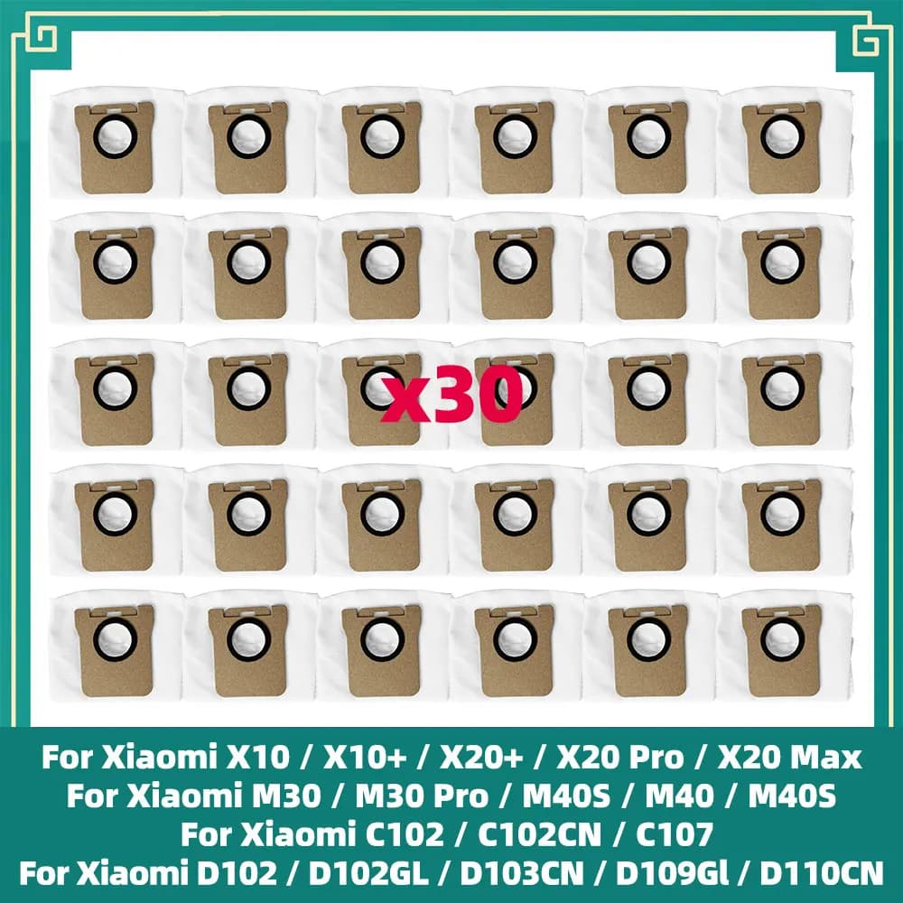 Sacca per la polvere compatibile con il robot aspirapolvere Xiaomi X10 / X10+ / X20+ / X20 Pro / X20 Max / M30 / M30 Pro / M30S / M40 / M40S / B116 / C102CN