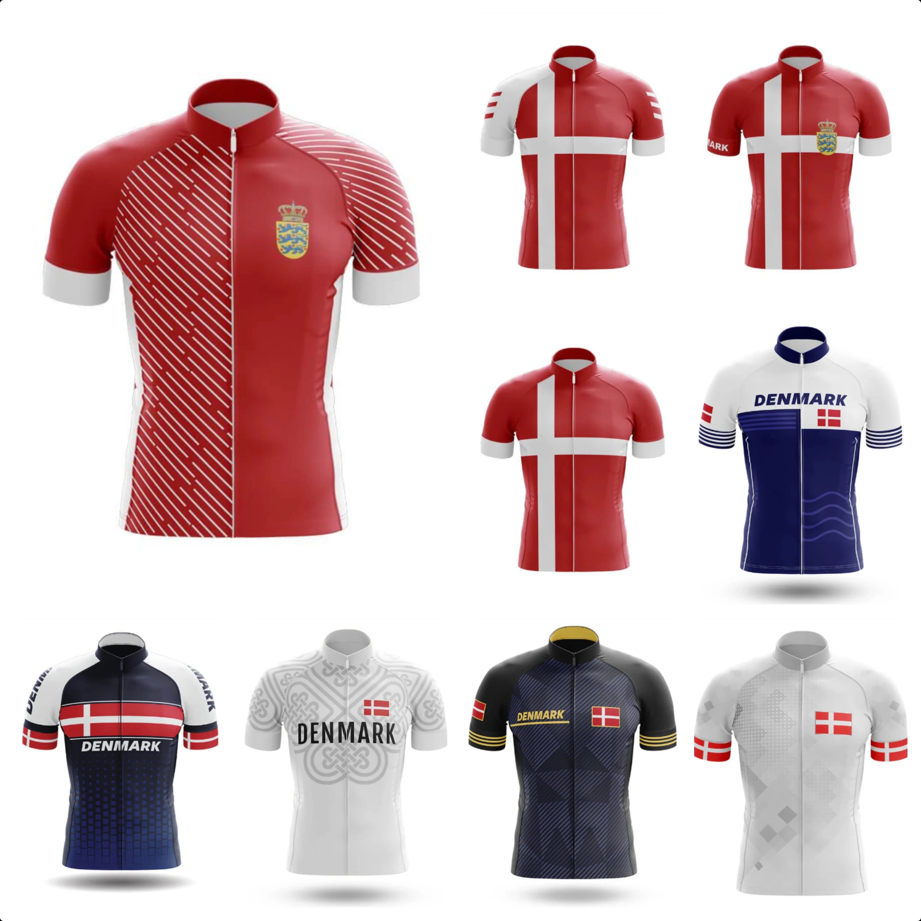 Cycling sweater Club Denmark for Men, Breathable, Short sleeves, Shorts with Bretelles, 20D Gel padding, Mountain Bike MTB clothing