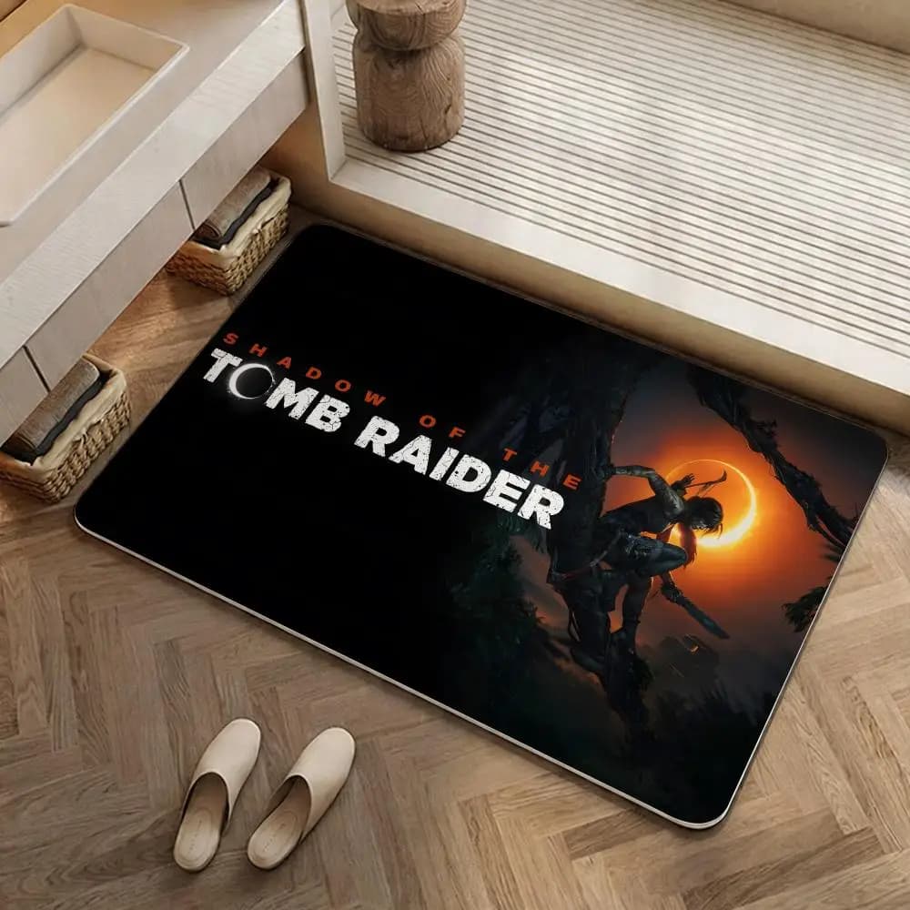 Tappetino da Pavimento T-Tomb Raider in Diatomite Ecologico, Antibatterico e Antiodore, con Base Drenante per Cucina e Bagno
