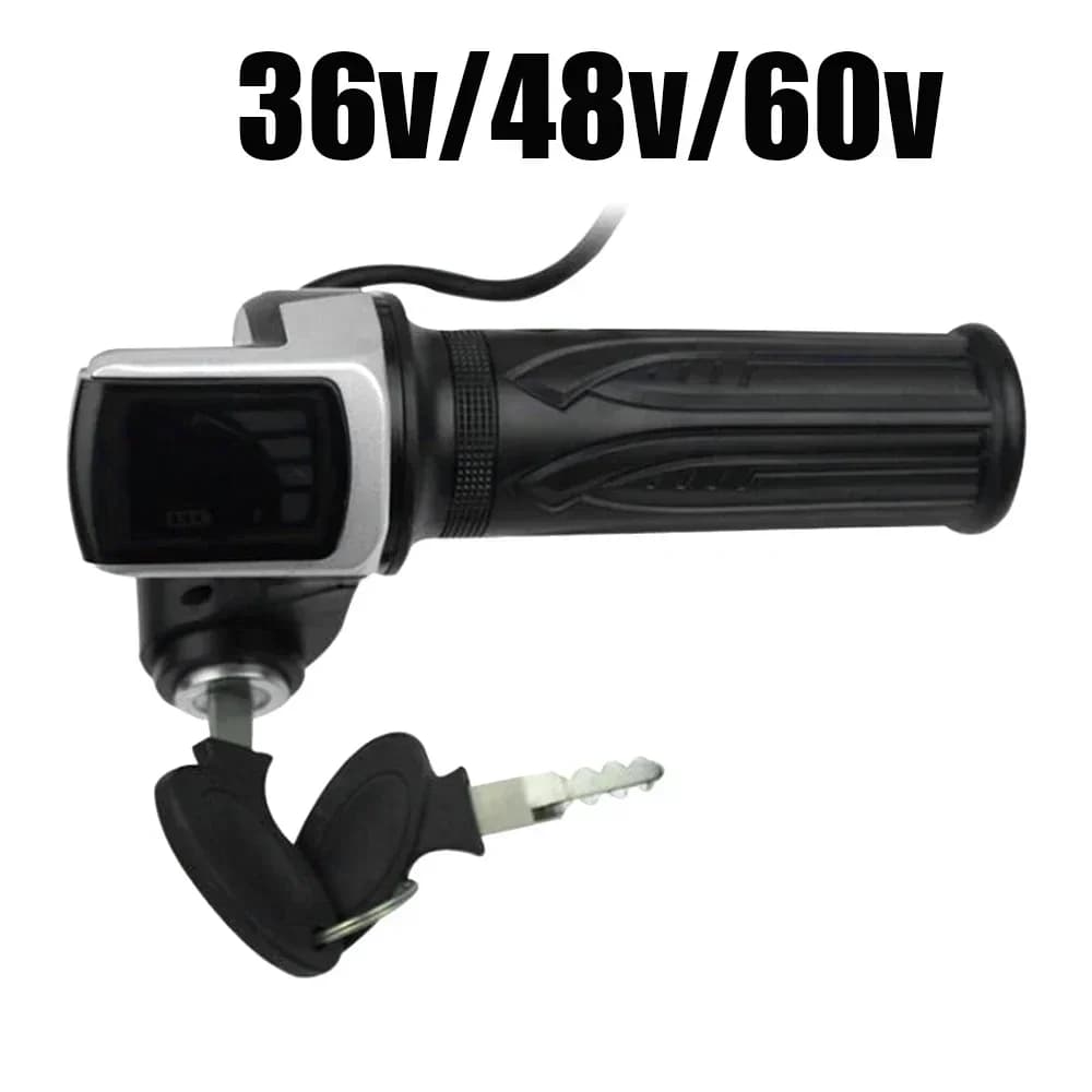 36V 48V 60V Scooter Elettrico Manopola Dell'acceleratore Con Blocco A Chiave Indicatore di Alimentazione Acceleratore Elettrico Moto Manopola Dell'acceleratore Parte di Ciclismo