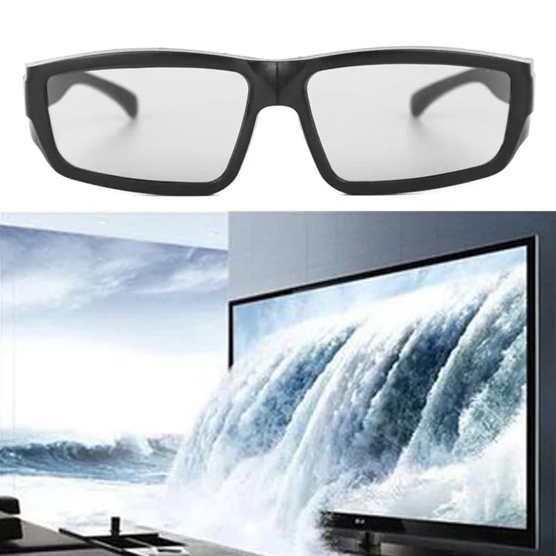 Occhiali Stereo 3D passivi polarizzati circolari neri H4 per TV Real D 3D cinema