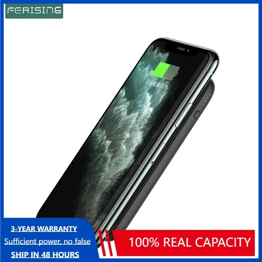 FERISING 3 porte USB Typc C Wireless Power Bank 5000mAh Caricabatteria esterno portatile PowerBank per iPhone 12 mini Pro Xiaomi