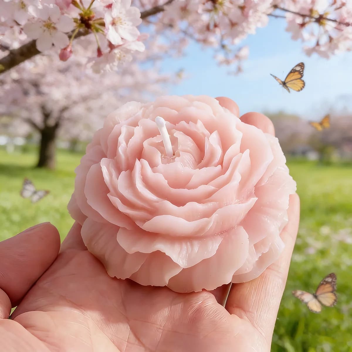 Stampo in Silicone 3D Premium a Forma di Peonia, Riutilizzabile per Candele, Sapone, Resina e Gesso, Strumento Artigianale per Matrimoni e Compleanni