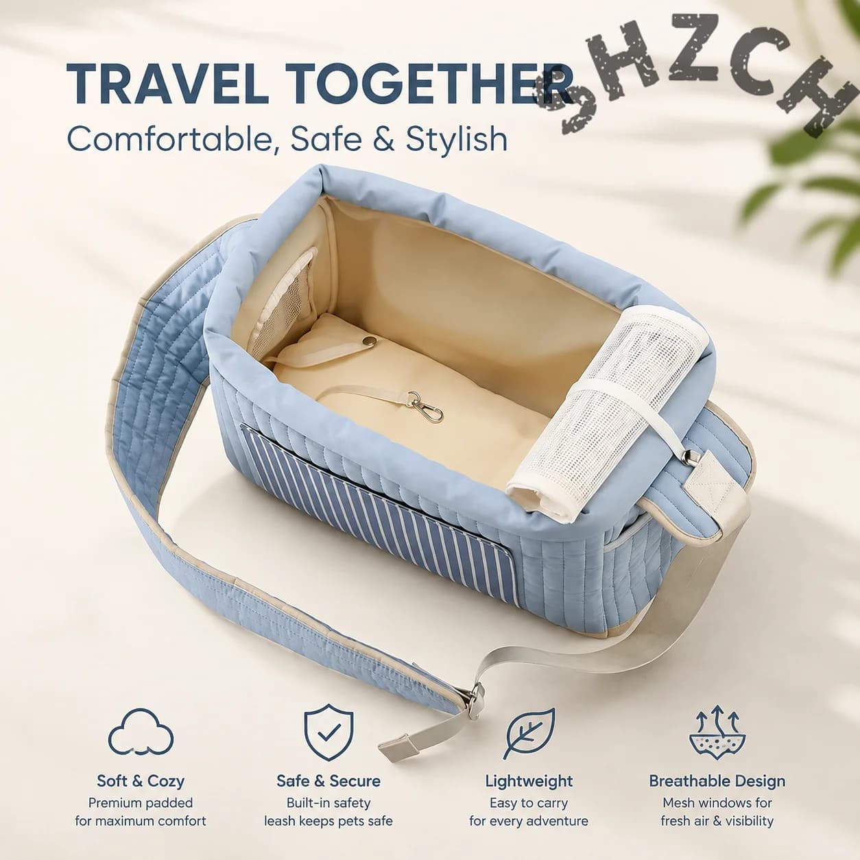 Macaron-Style Portable Pet Carrier Bag – Crossbody Tote for Small Dogs & Cats, Lightweight Travel Bag for Autumn/Winter Outings