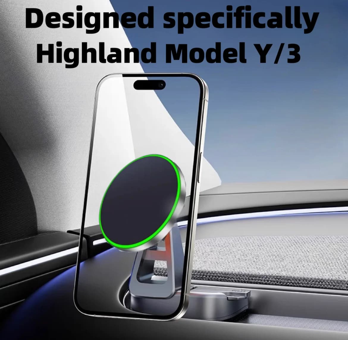 Supporto magnetico regolabile per telefono per auto per Tesla Model 3 Model Y Highland 2023-2025 Accessori per telaio di supporto per telefono per veicolo