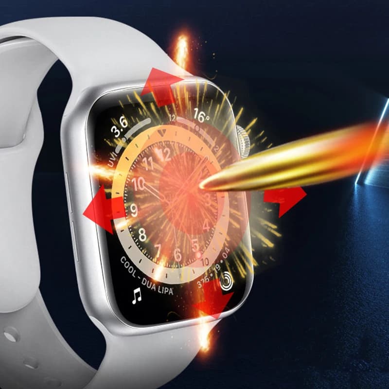 Protective Film for Apple Watch Series 9 8 7 45mm 41mm Soft Glass Accessories 9D HD Full Film iWatch 6 5 3 if 44mm 40mm 42 38mm