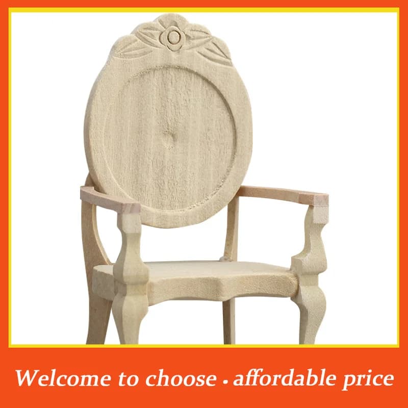 **1pc Wood 9*5.5cm Decor Toy Doll House Accessories 1:12 Dollhouse Miniature Chair Armchair Furniture Home Model