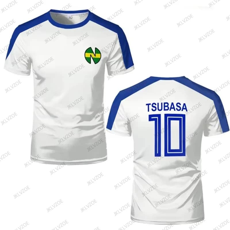 Nuove T-shirt Sportive Estive 2026 da Uomo, Maglie Anime Captain Tsubasa Cosplay, Top Larghi Unisex ad Asciugatura Rapida per la Spiaggia