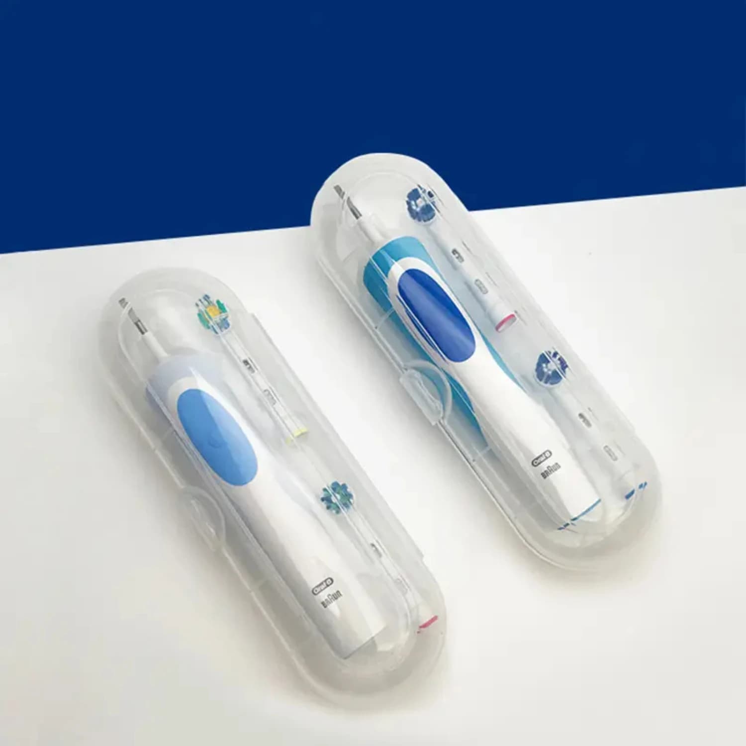 Scatola portaoggetti portatile trasparente per spazzolino elettrico da viaggio, 1 pezzo