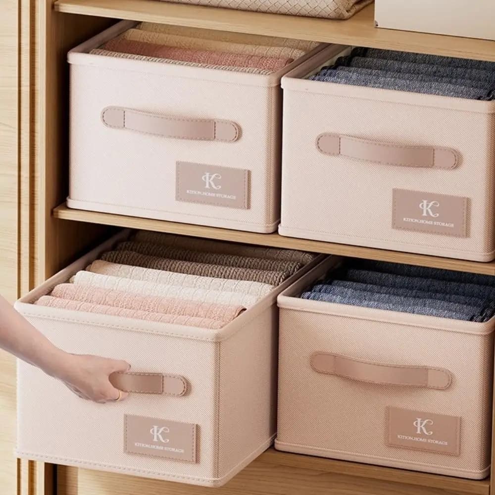 Durable Folding Clothes Storage Box Space Saving Large Capacity Jeans Storage Box Waterproof Closet Organizer Wardrobe