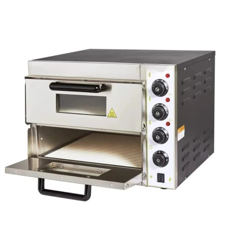 Forno elettrico per pizza con tavola per pizza (tutto in acciaio inossidabile) EPO-2S Forno commerciale riscaldato in pietra