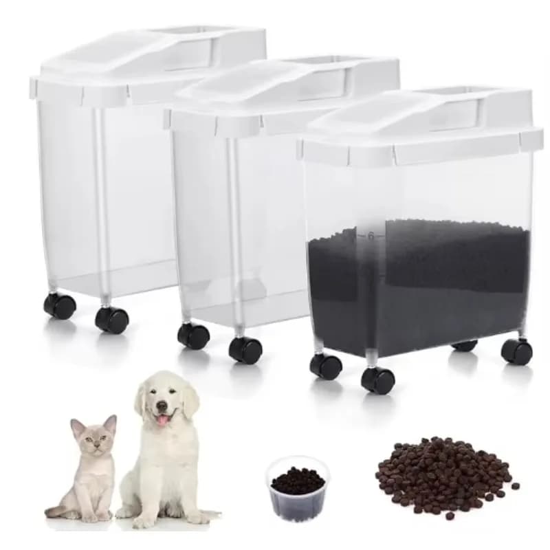 Contenitore per Cibo per Cani, Bidone per Alimenti per Animali, Contenitore per Conservazione di Cereali