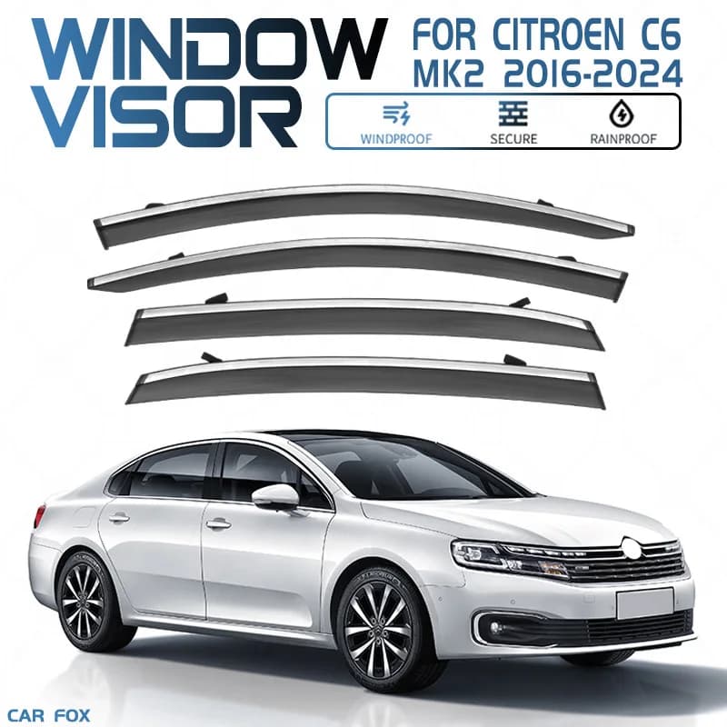 Per CITROEN C6 2016-2022+ Tendine Parasole per Finestrini Auto, Protezione Antipioggia e Antivento, Accessori Auto, Styling Auto