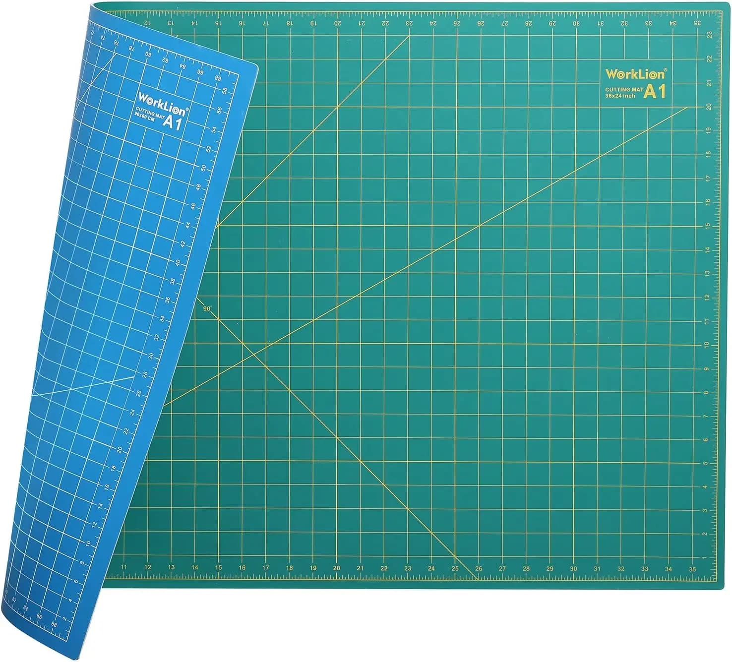 Tappetino da Taglio in PVC Autoriparante Grande 24x36 Pollici, Tavola Rotante a Doppia Faccia con Griglia per Artigianato, Tessuti, Quilting, Cucito
