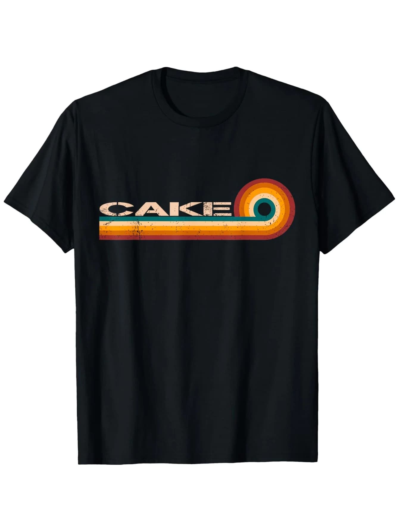 T-shirt vintage Cake Band - 100% cotone, S-XXXL, nero, regalo per musicisti
