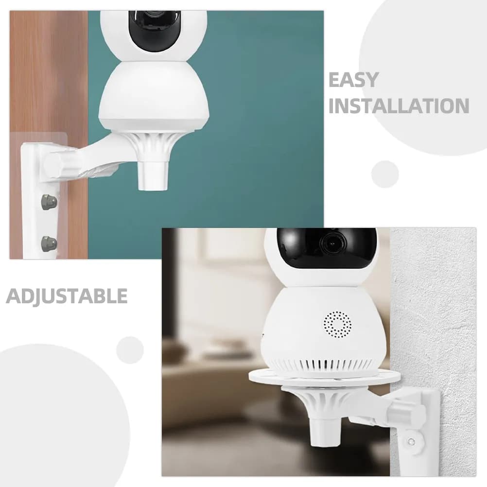 1Set Camera Mount Bracket Indoor Non-Drilling Adjustable ABS Wall Mounted Camera Holder Wall Stand Wall-Mounted Monitor Support