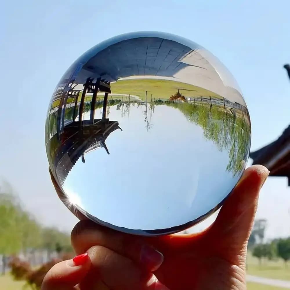 Round Crystal Glass Ball Ultra Clear Smooth Crystal Decorative Balls 3/6/8/10cm Transparent Lens Globe Wedding Party Decor